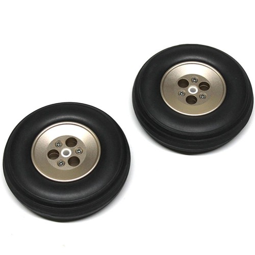 KUZA Alloy hub rubber wheels - 4" - 2PCS