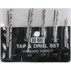 DU-BRO 10 Piece Tap & Drill Set (USA Imperial)