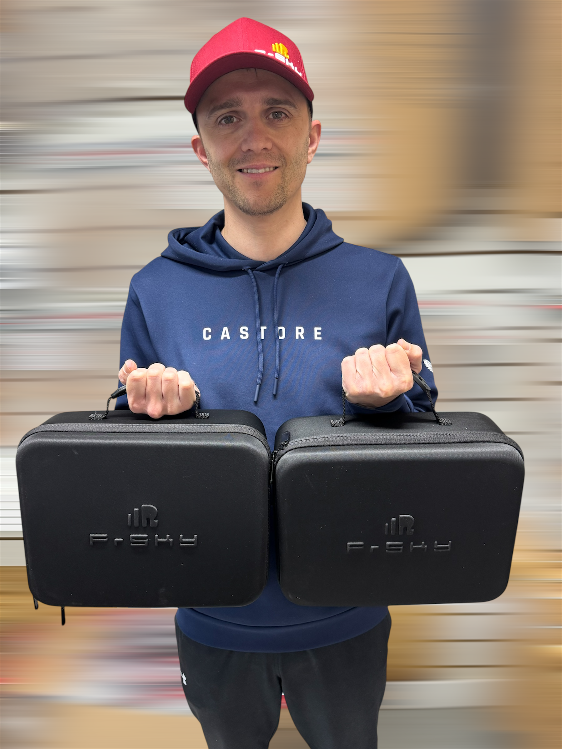 Andy Holding 2 new FRSKY RADIOS