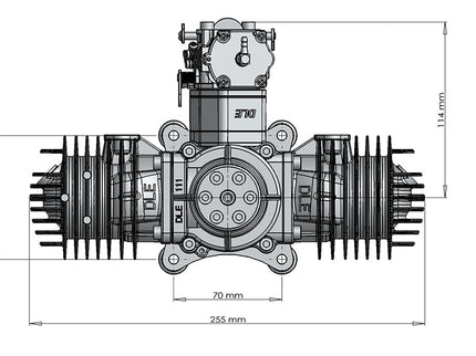 DLE 111 Twin Petrol Engine – 111cc High-Performance Twin for Giant-Scale RC Aircraft
