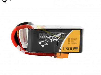 Tattu 1300mAh 14.8V 75C 4S1P Lipo Battery Pack