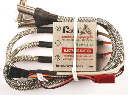 RCEXL 3 Cylinder Ignition 90 Degree 1/4-32" ME-8 5/16" (8mm Hex) Spark Plug Cap