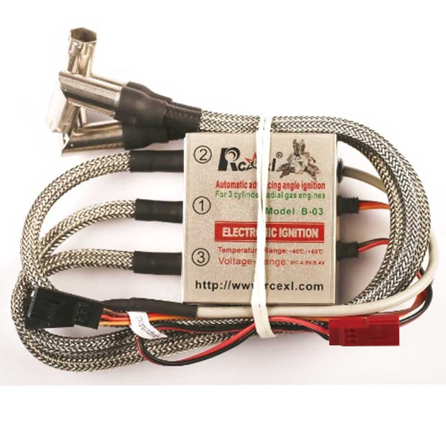 RCEXL 3 Cylinder Ignition 90 Degree 1/4-32" ME-8 5/16" (8mm Hex) Spark Plug Cap