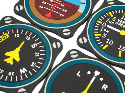 Scorpion Soft PVC Coaster - Aviation instrument Full Set