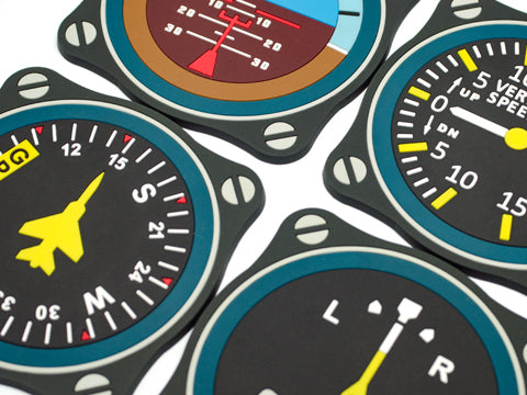 Scorpion Soft PVC Coaster - Aviation instrument Full Set