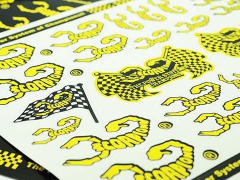 Scorpion Decal Sticker 006 White (A4 Size)