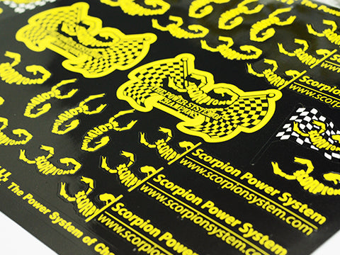 Scorpion Decal Sticker 005 Black (A4 Size)