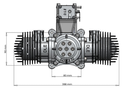 DLE 170 Twin Petrol Engine – High-Power 170cc Twin for Giant-Scale RC Aircraft
