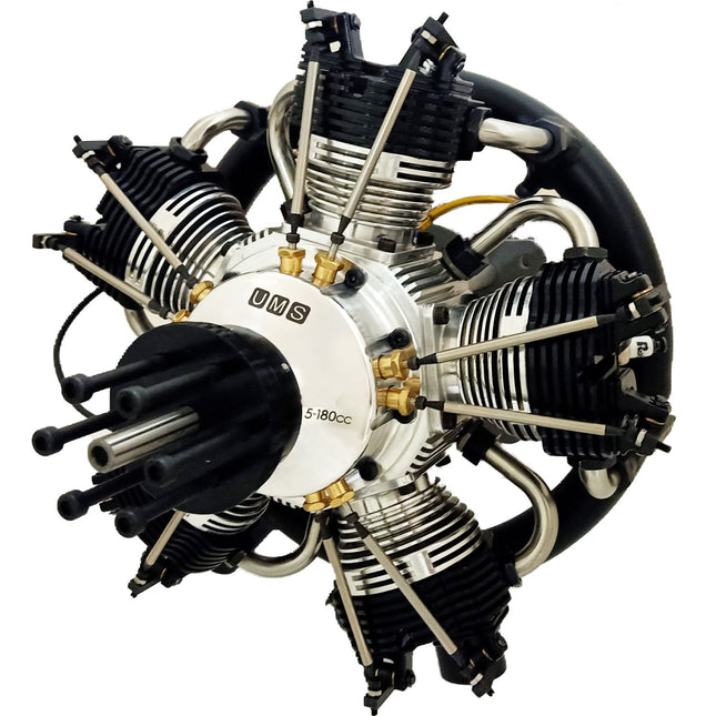 UMS 5-Cylinder 180cc Petrol Radial Engine – 4-Stroke Scale Aircraft Powerplant