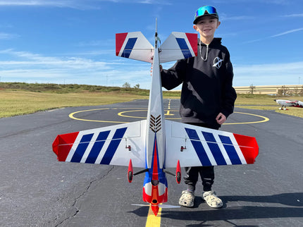 Extreme Flight - Laser 49", White/Blue/Red/Silver ARF Kit