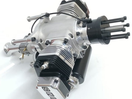 UMS 2-Cylinder 140cc Petrol Twin Boxer Engine – 4-Stroke Scale Aircraft Powerplant