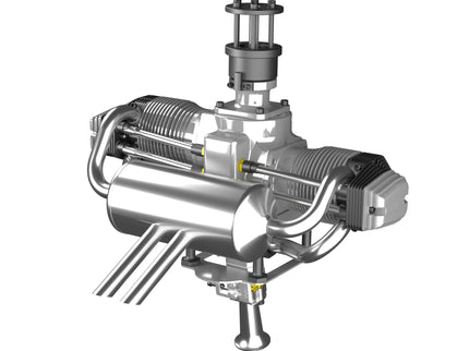 UMS 2-Cylinder 200cc Petrol Twin Boxer Engine – 4-Stroke Scale Aircraft Powerplant