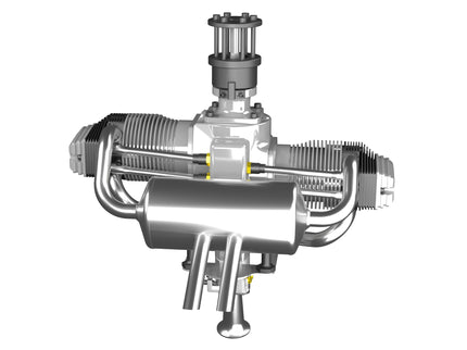 UMS 2-Cylinder 200cc Petrol Twin Boxer Engine – 4-Stroke Scale Aircraft Powerplant