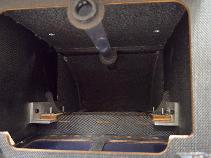 Close-up of a skywing laser exhasut tunnel and surrounding components.