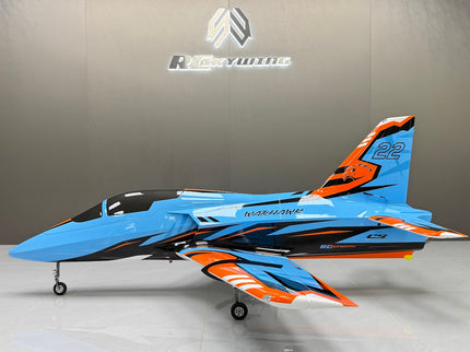 Skywing Warhawk 2.2M (84") Turbine Jet - (blue/orange/black)