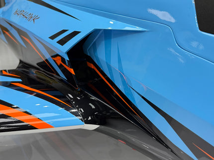 Skywing Warhawk 2.2M (84") Turbine Jet - (blue/orange/black)