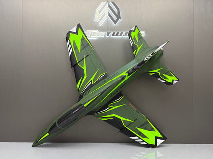 Skywing Warhawk 2.2M (84") Turbine Jet - (green/white/black)