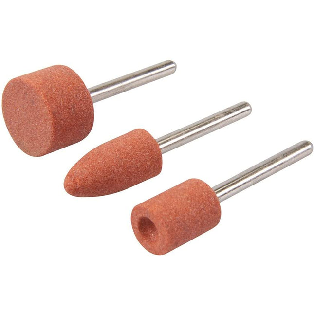 Rotary Tool Grinding Stone Set 3pce 9.5, 9.5 & 15.8mm Dia