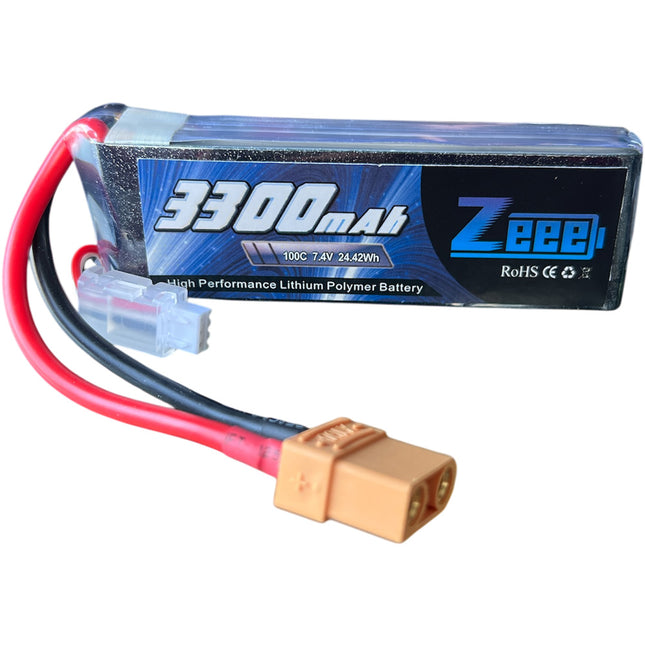 Zeee 2S Lipo Battery 3300mAh 7.4V 100C with XT60