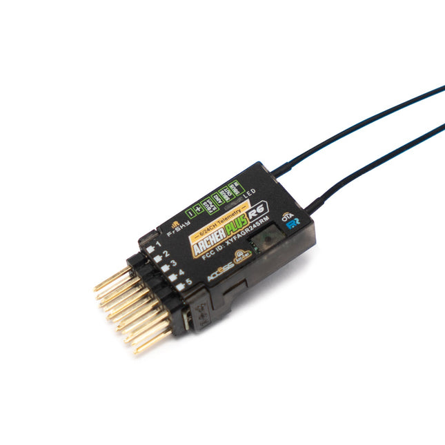 Electronic module with connectors on a white background