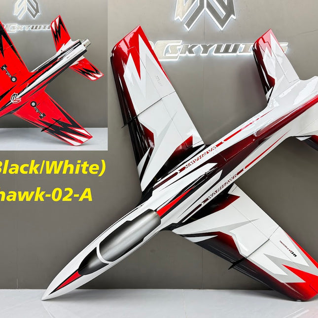 Skywing Warhawk 2.2M (84") Turbine Jet - (red/Black/White)