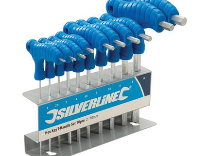 Silverline Hex Key T-Handle Set 10pce