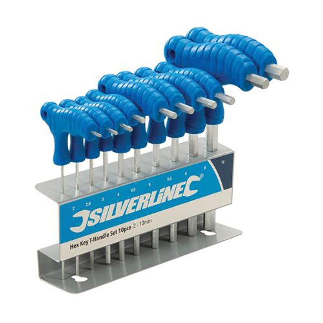 Silverline Hex Key T-Handle Set 10pce