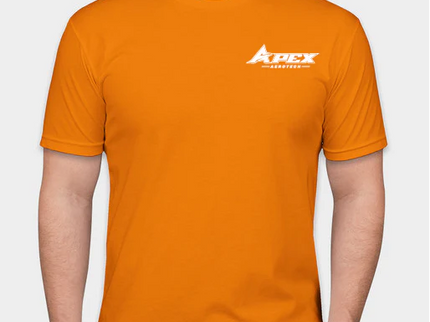 Apex Aerotech Classic Orange Cotton T-Shirt with White Logo