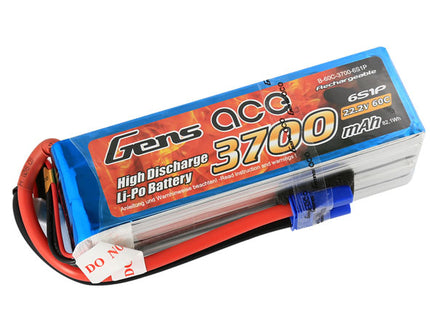 Gens ace 3700mAh 22.2V 60C 6S1P Lipo Battery Pack