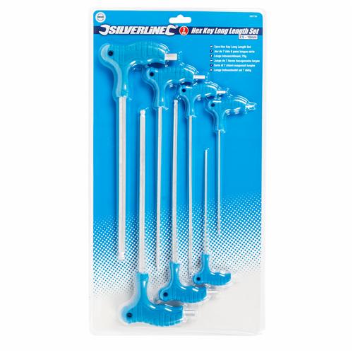 Silverline Hex Key Long Length Set 7pce