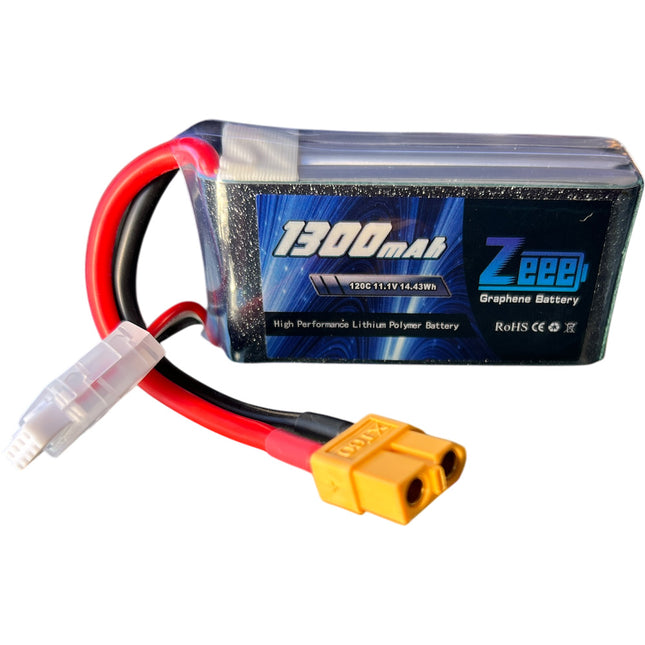 Zeee 3S Lipo Battery 1300mAh 11.1V 120C with XT60