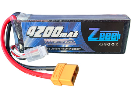 Zeee 3S Lipo Battery 4200mAh 11.1V 100C with XT90