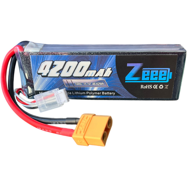 Zeee 3S Lipo Battery 4200mAh 11.1V 100C with XT90