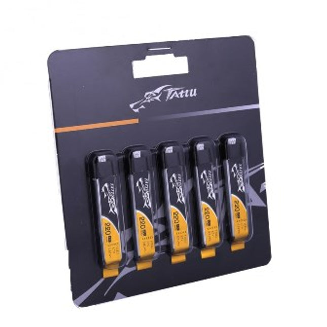 Tattu 220mAh 3.7V 45C 1S1P Lipo Battery Pack with EFLITE Plug (5 pcs/pack)