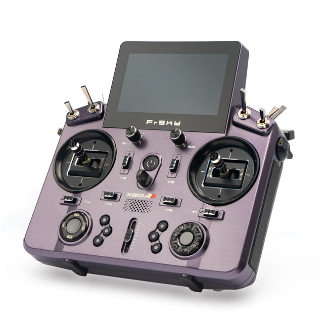 frSky X20RS Slate Grey transmitter with white background