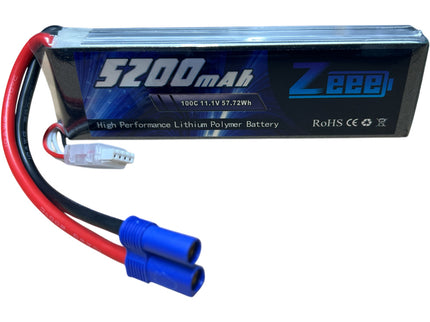 Zeee 3S Lipo Battery 5200mAh 11.1V 100C with EC5