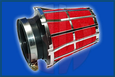3W Foam Air Filter √ò 48mm Red