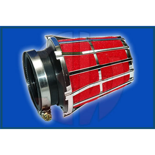 3W Foam Air Filter √ò 48mm Red