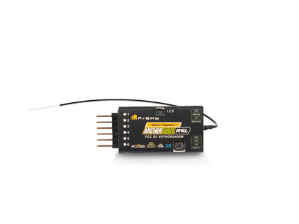 FrSky receiver module on a white background