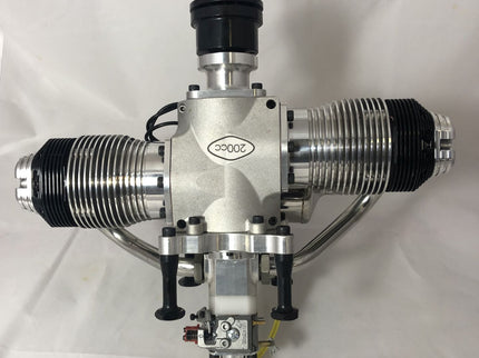 UMS 2-Cylinder 200cc Petrol Twin Boxer Engine – 4-Stroke Scale Aircraft Powerplant