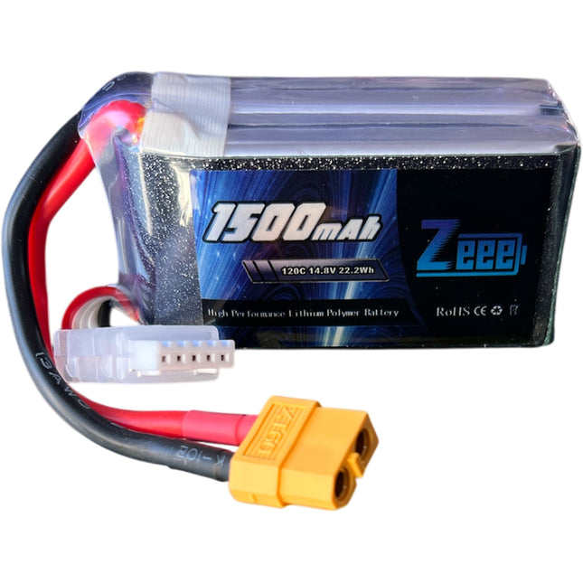 Zeee 4S Lipo Battery 1500mAh 14.8V 120C with XT60