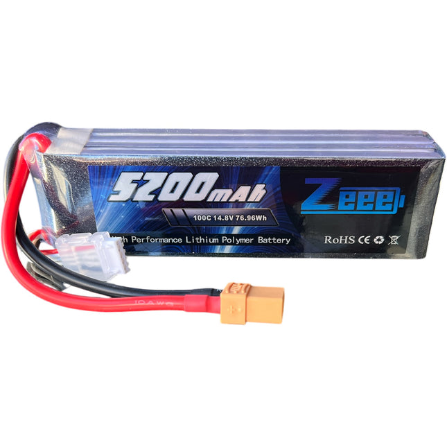 Zeee 4S Lipo Battery 5200mAh 14.8V 100C with XT90