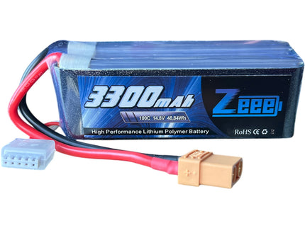 Zeee 4S Lipo Battery 3300mAh 14.8V 100C with XT60