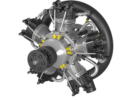 UMS 5-Cylinder 180cc Petrol Radial Engine – 4-Stroke Scale Aircraft Powerplant