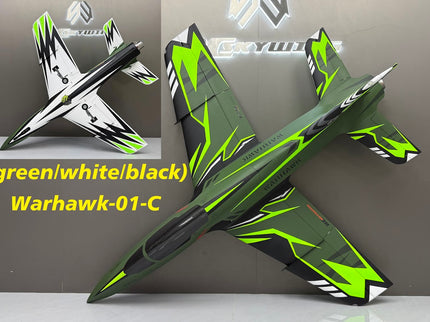 Skywing Warhawk 2.2M (84") Turbine Jet - (green/white/black)