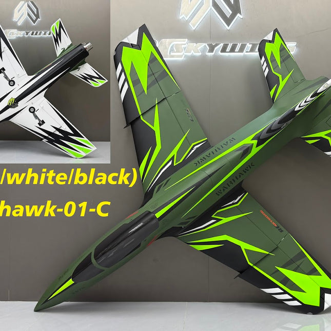 Skywing Warhawk 2.2M (84") Turbine Jet - (green/white/black)