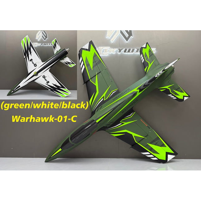 Skywing Warhawk 2.2M (84") Turbine Jet - (green/white/black)