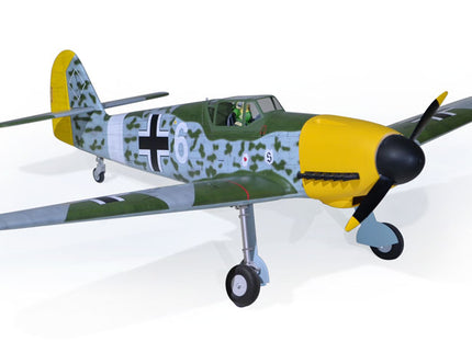 Phoenix Model MESSERCHMITT Bf 109 72'' W/Electric Retract Model of a World War II-era fighter plane on a white background