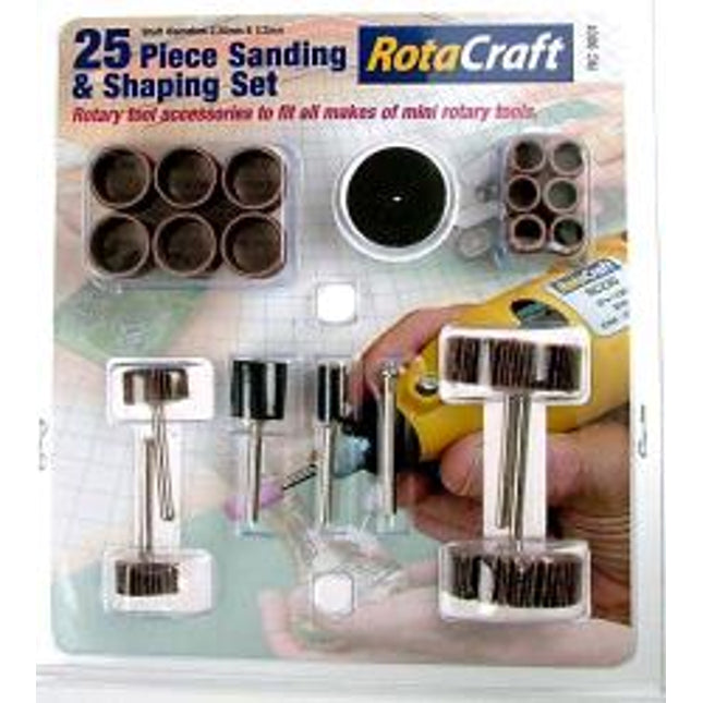 ROTA CRAFT 25PC SANDING & SHAPING SET