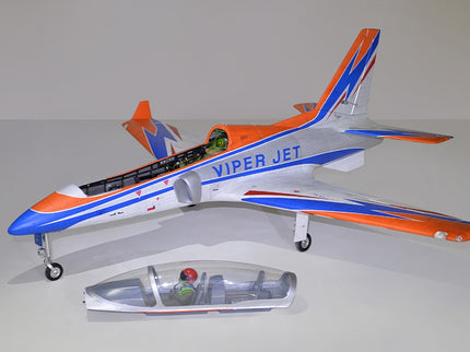 Phoenix Model VIPER JET 83'' With Electric Retract ARF V2 Model of a Viper Jet on a gray background
